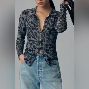 NWOT Pilcro Cashmere Long-Sleeve Cardigan Sweater, Size S